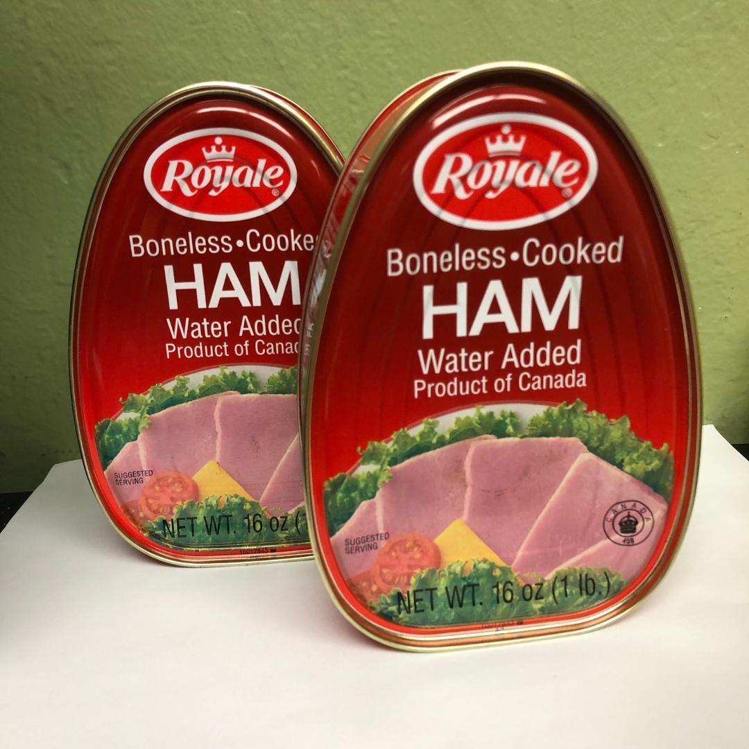 2 ROYALE BONELESS COOKED HAM WATER ADDED 16oz Meat, Poultry & Seafood
