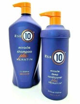 It's A 10- Miracle Shampoo Plus Keratin  Liter & Deep Conditioner 17.5 Oz Duo - $84.14