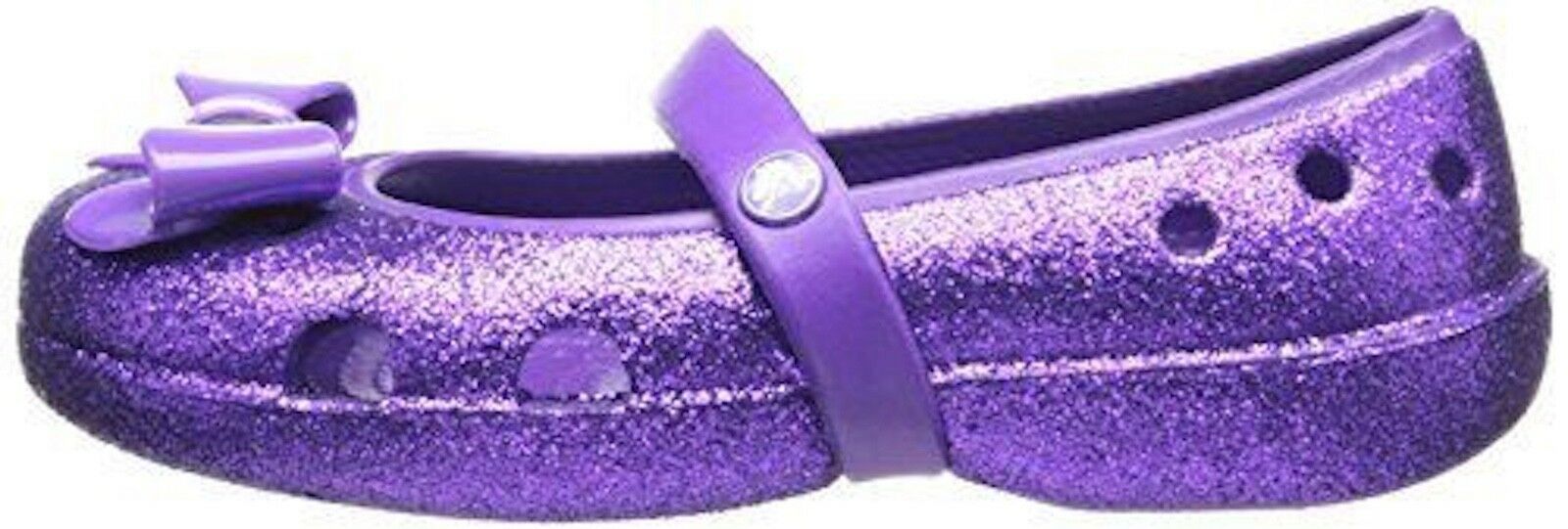 glitter purple crocs