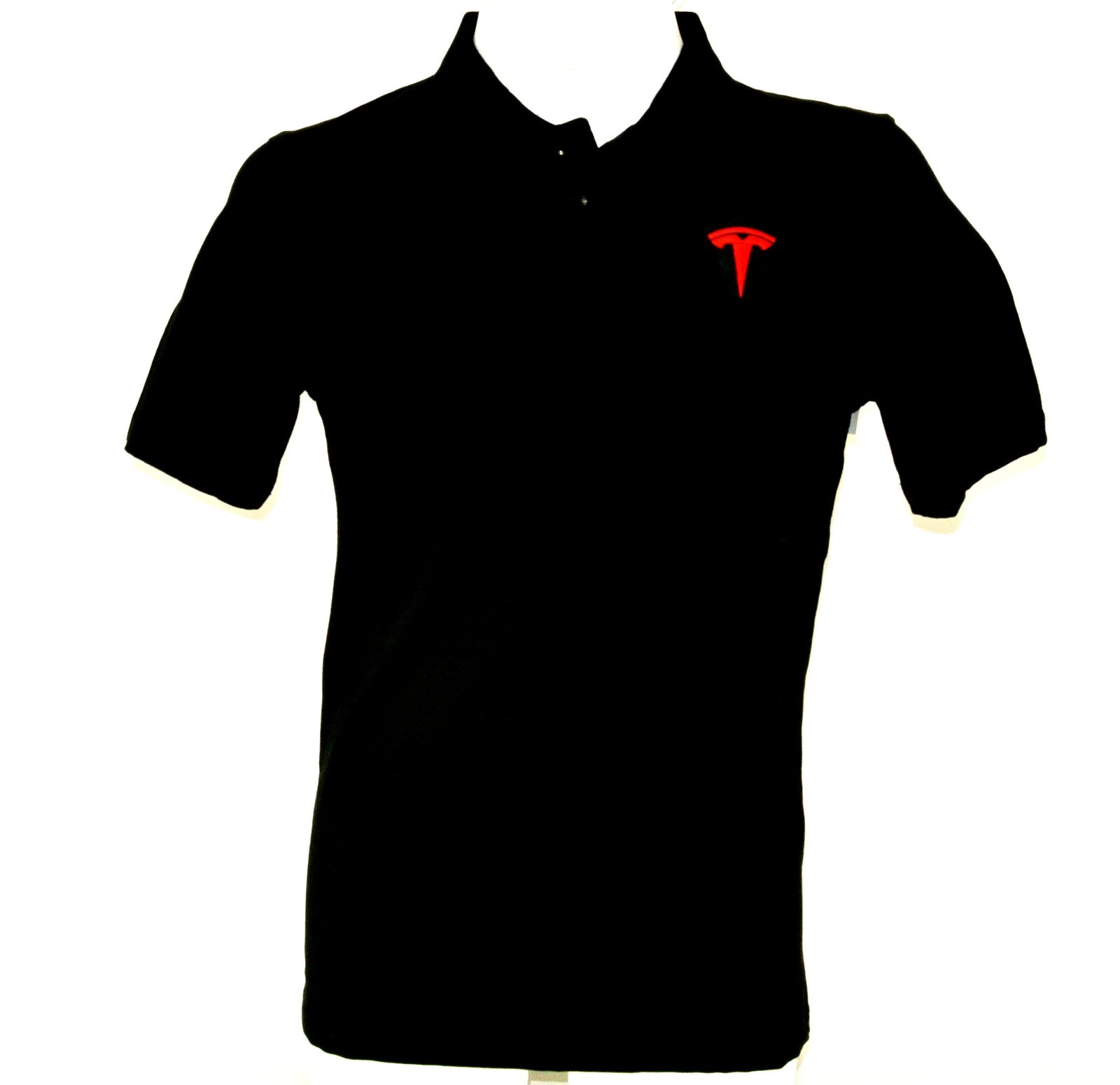 TESLA Car Automotive Employee Uniform Polo Shirt Black NEW MT