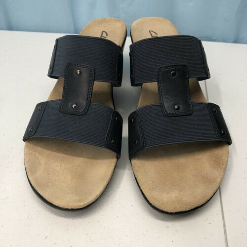 Clarks Corsio Amelia Women's Flat Sandals Black Suede 26124077