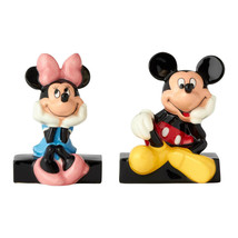 Disney Salt & Pepper Shakers Mickey Mouse & Minnie Mouse Ceramic Collectible image 1