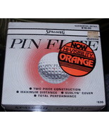 Vintage 12 SPALDING PIN FLITE ORANGE GOLF BALLS Mint in Box Made in US - $14.95