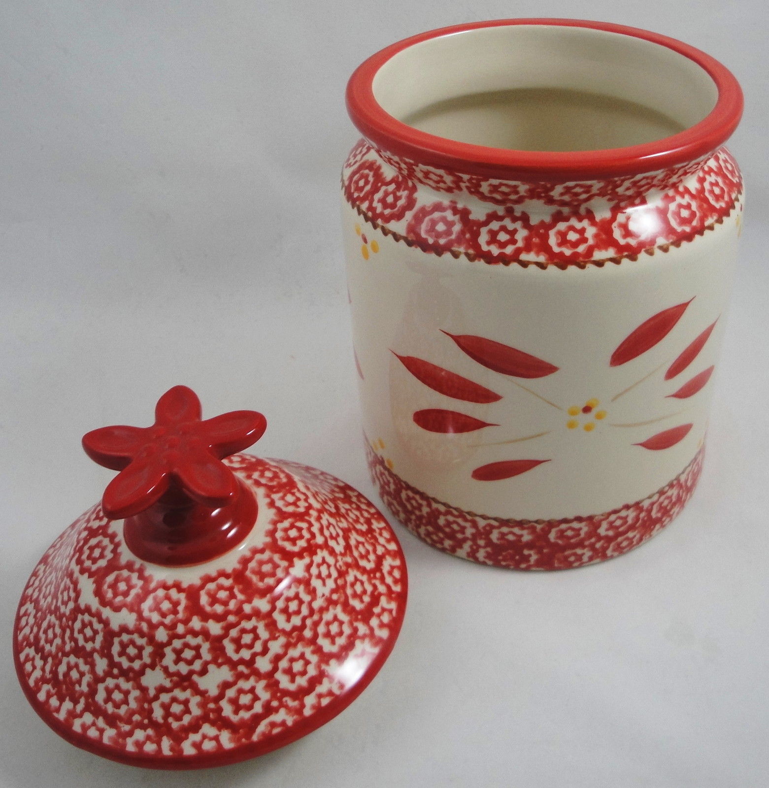 Temp-tations by Tara Old World Red 2 qt Canister Cookie Jar PPP-SQ ...