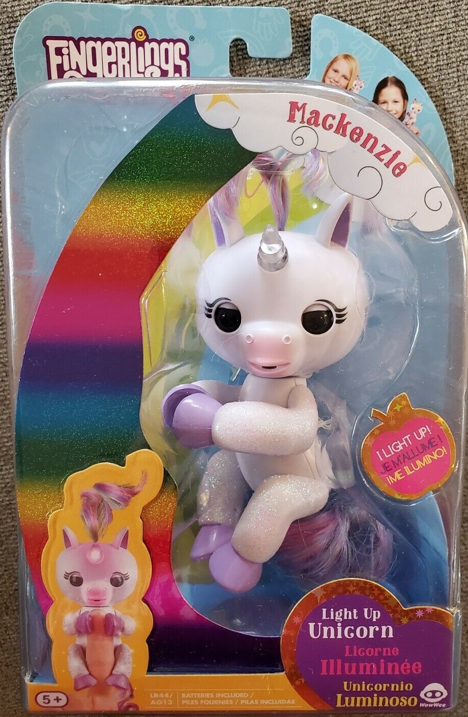 Fingerlings MACKENZIE Light Up Interactive Glitter Unicorn NEW - Other