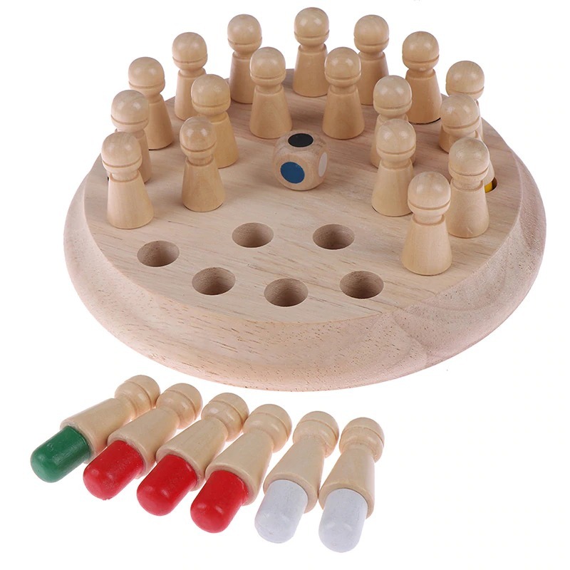 Wooden Memory Match Stick Chess Game Fun Block Board Game Educational Toy Kids