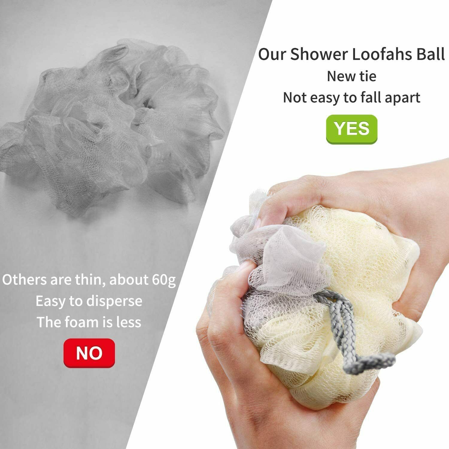 Bath Sponge Shower Loofah, Mesh Pouf Shower and 50 similar items