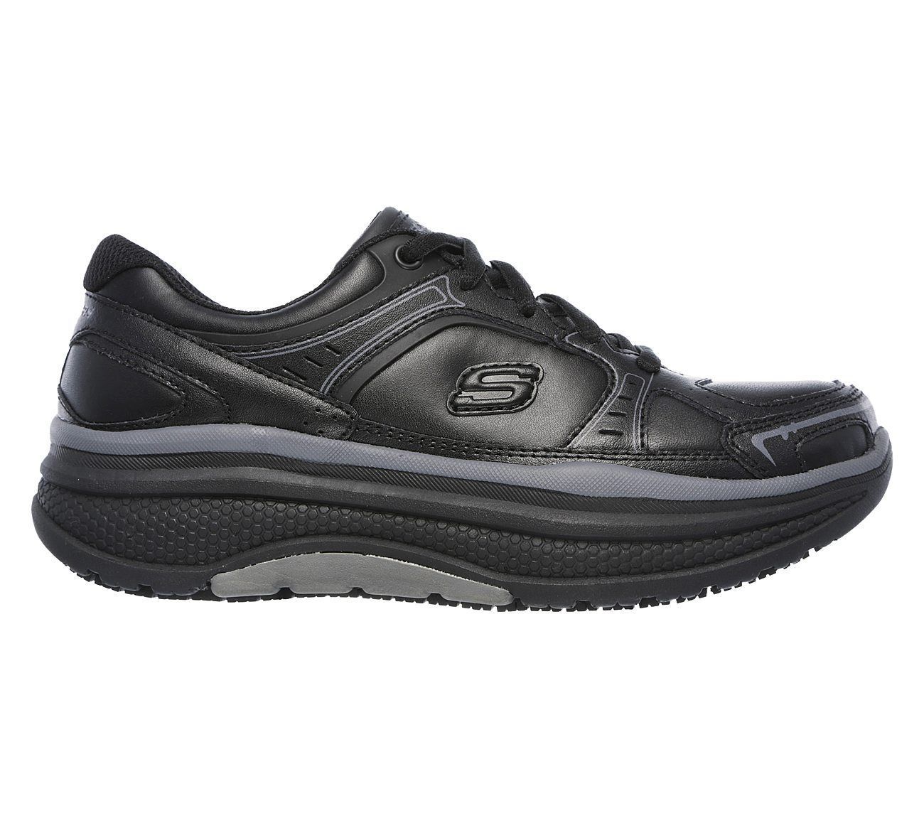 77218 Black Skechers shoes Women Memory Foam Work Slip Resistant Rocker ...