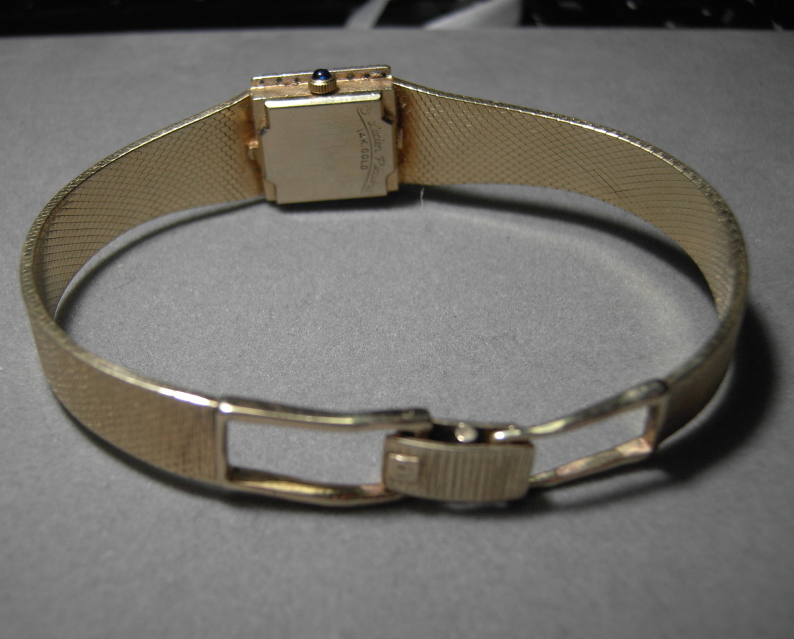 lucien piccard women's 14k gold watch