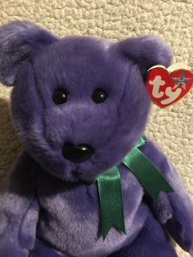 ty beanie purple bear