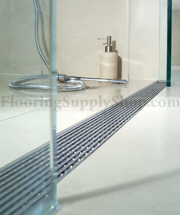 Quartz Linear Drain Linear Wedge 55 Plain Edge Plumbing & Fixtures