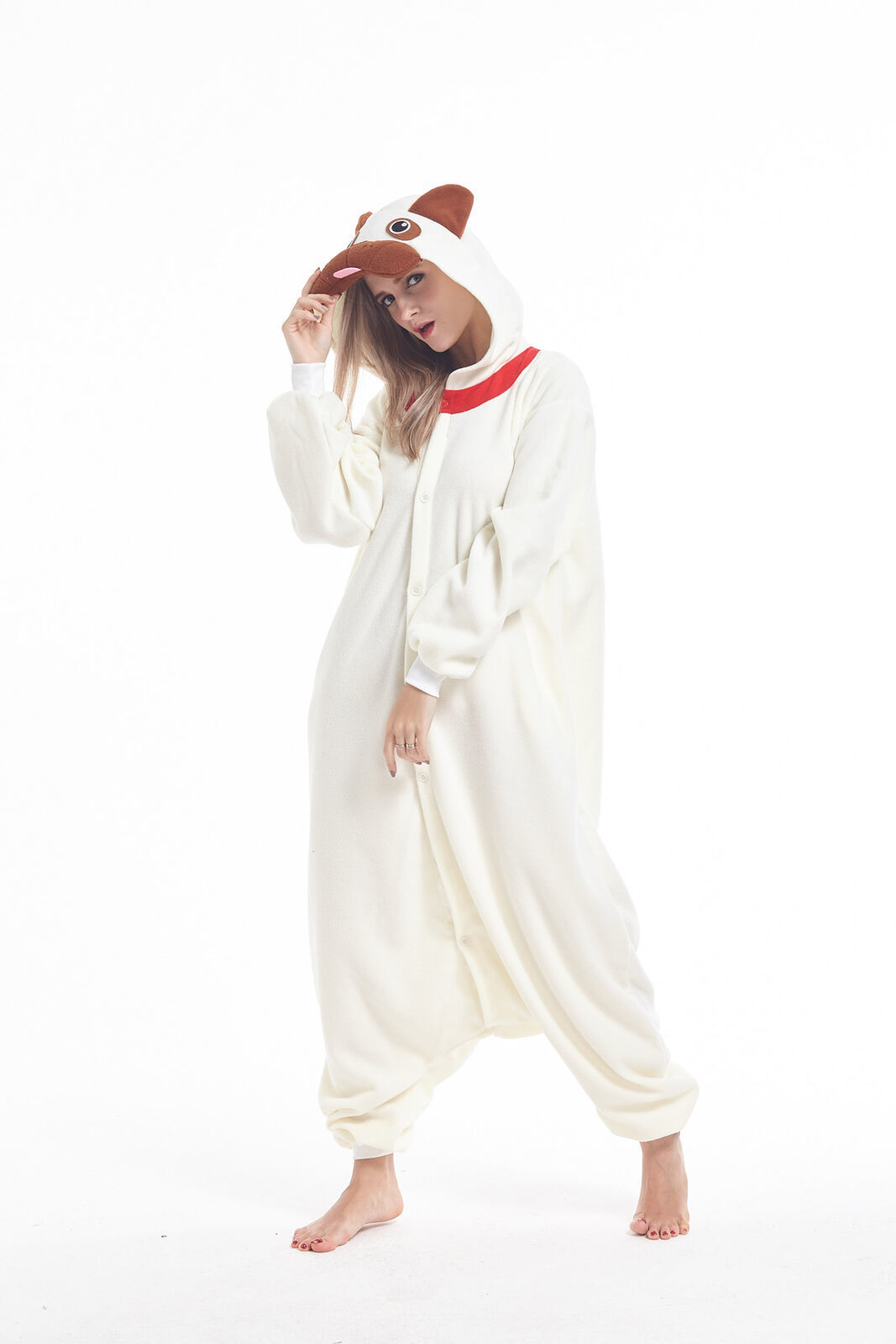 Women Men Unisex Adult Onesie0 Animal Pug Kigurumi Pajama Cosplay Costume