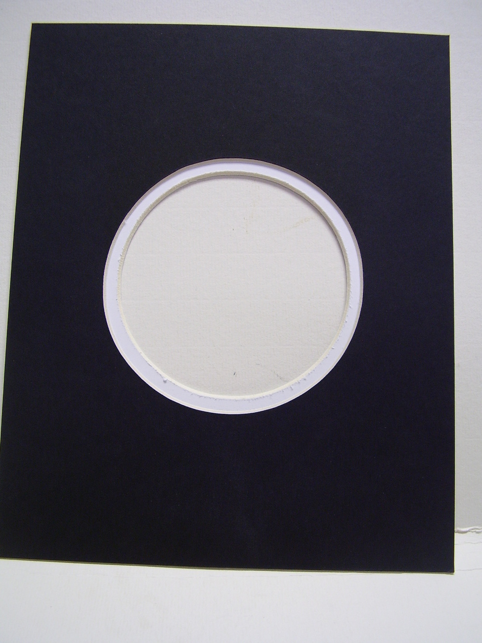 Picture Frame Mat Round Circle Black Double Mat 8x10 for 4x6