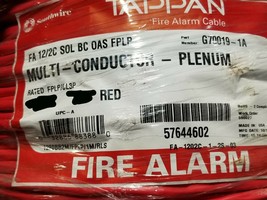 Southwire/Tappan G70019 12/2C Solid Shielded Fire Alarm Cable Plenum Red... - $21.77