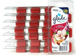 8 Packs Glade 2.3 Oz Vanilla Passion Fruit 6 Count Cubes Wax Melts Up To 120hrs