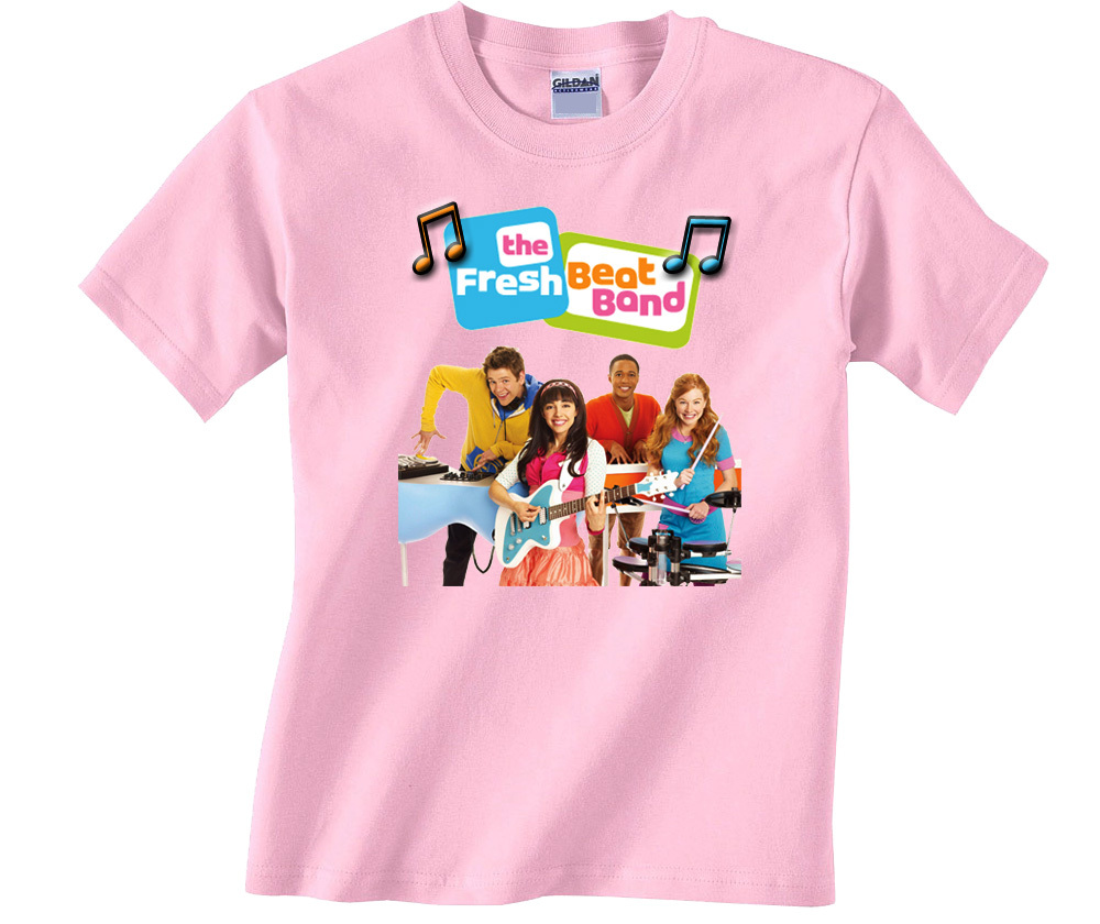 Personalized Fresh Beat Band Birthday Light Pink T-Shirt Gift #1 Add Your Name