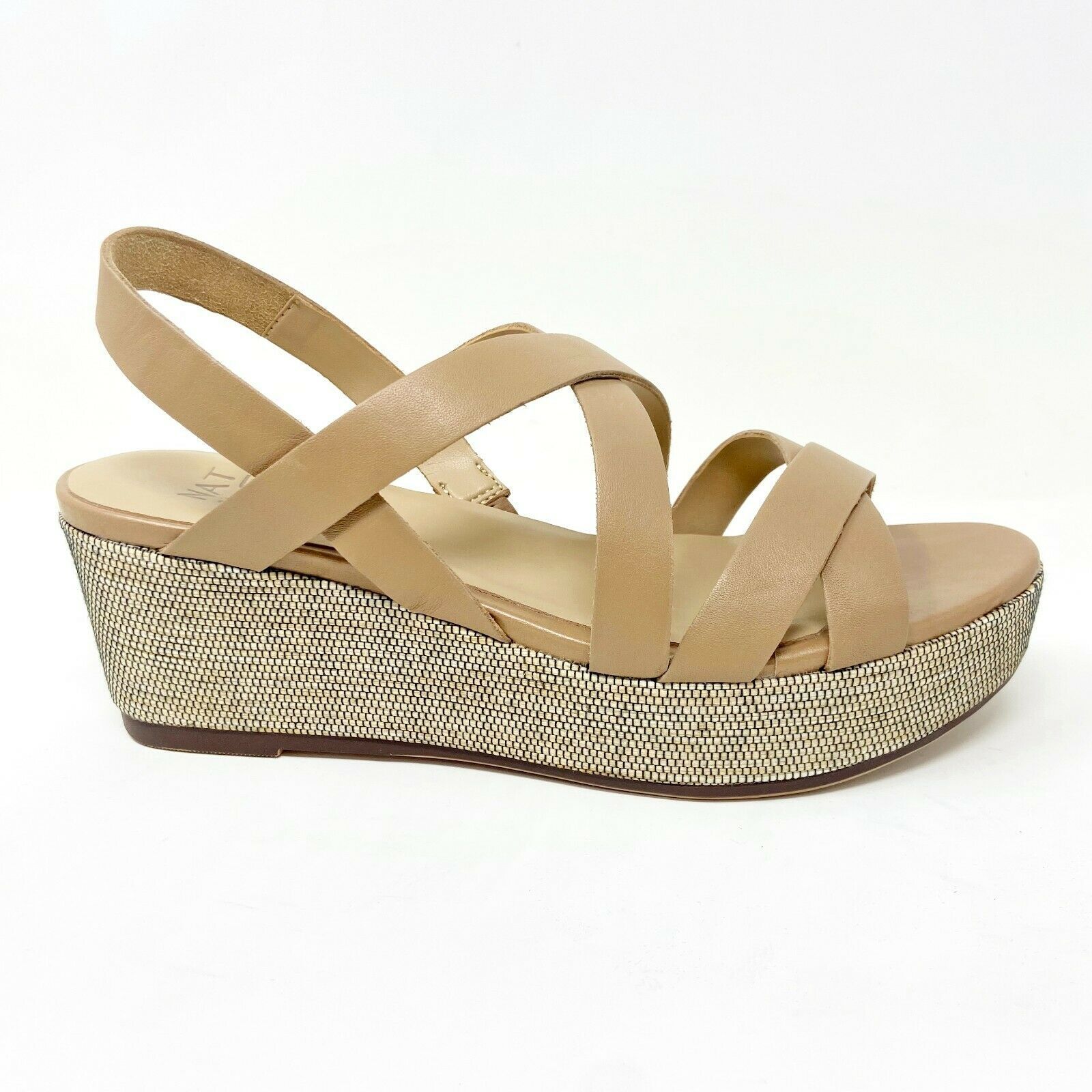 Naturalizer Womens Unique Bamboo Leather Wedge Sandals