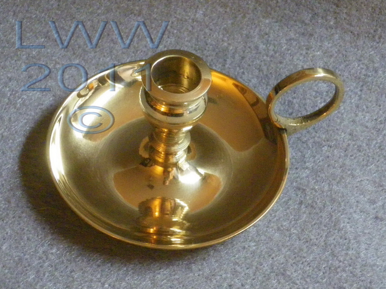 Yellow Brass Chamberstick Chime Candle Holder Candles