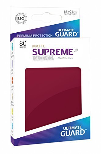 Supreme UX Card Sleeves (80 Piece), Matte Burgundy, Standard Size