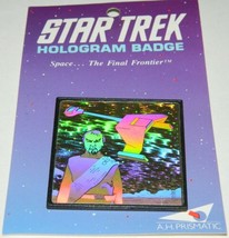 Classic Star Trek Klingon and Vorcha Ship Hologram Pin Badge, 1992 NEW - $9.74