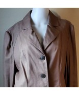 Merona Brown Linen Fitted Jacket Blazer Size 16W - $22.47