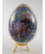 Lena Liu Butterfly Garden Porcelain Egg Collection Iris and Malachite Da... - $24.74