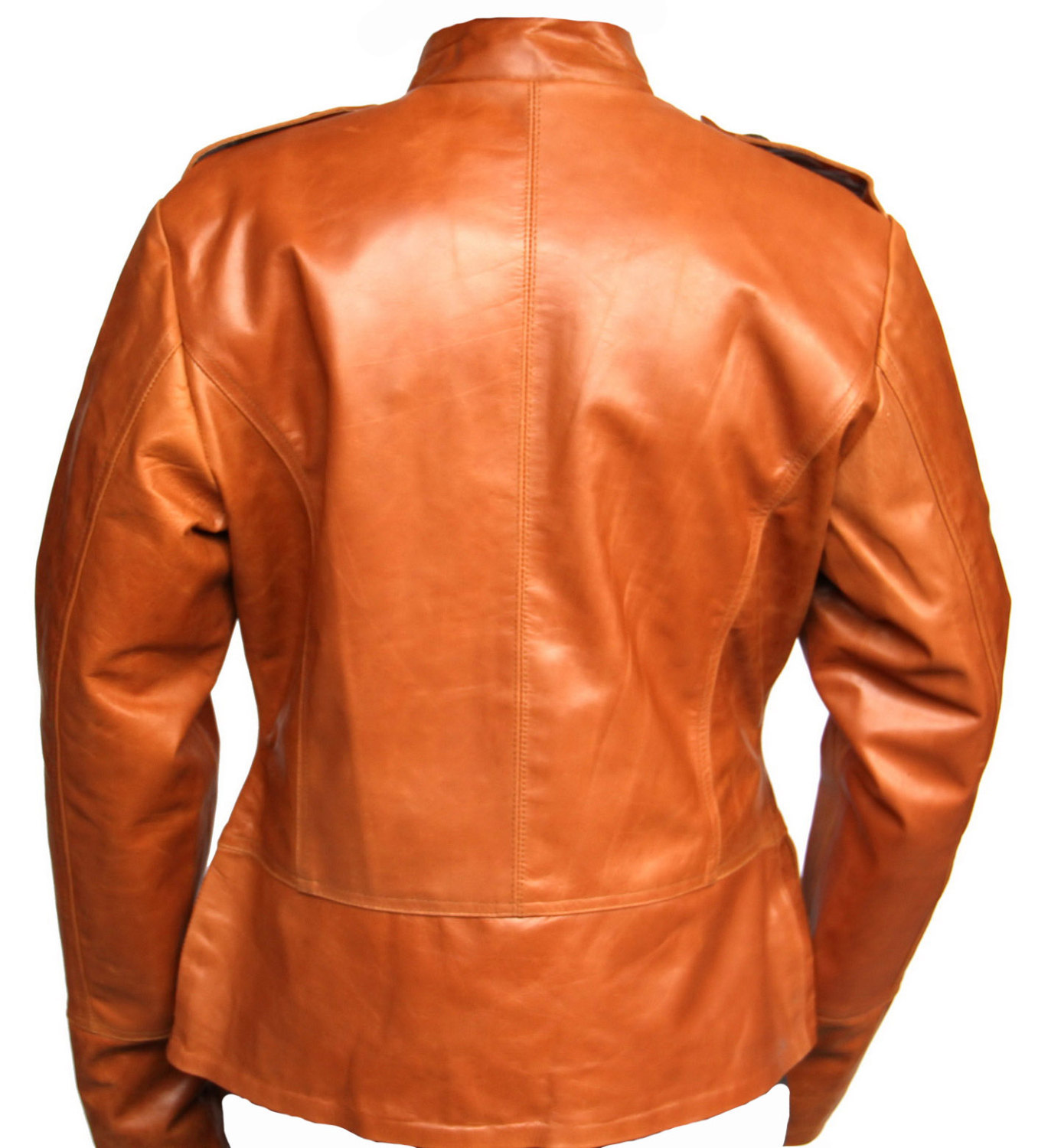 New Handmade Women Military Style Leather Jacket, Women leather jacket