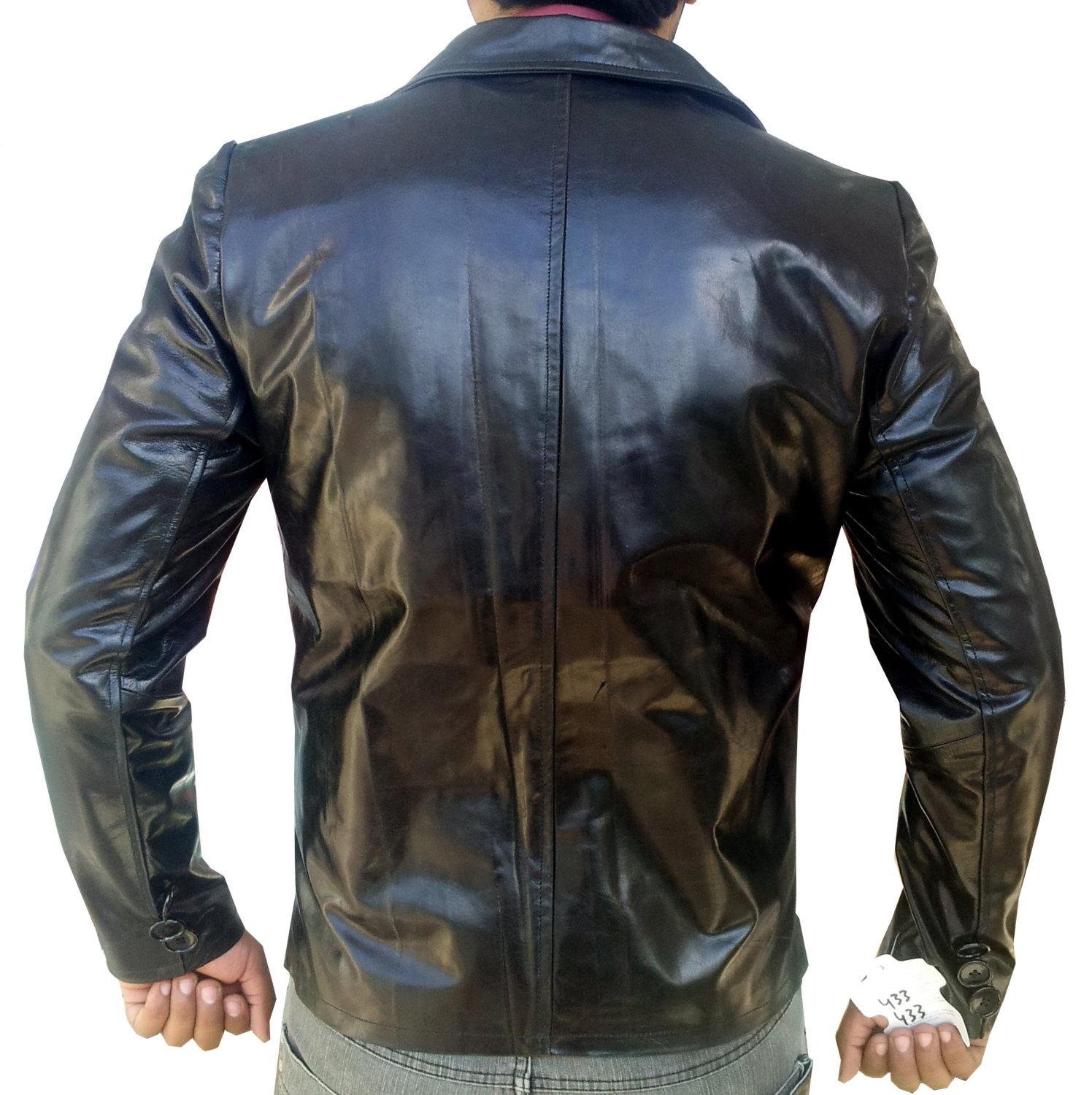 Handmade New Men Stylish Slim Fit Leather Blazer, Men leather jacket