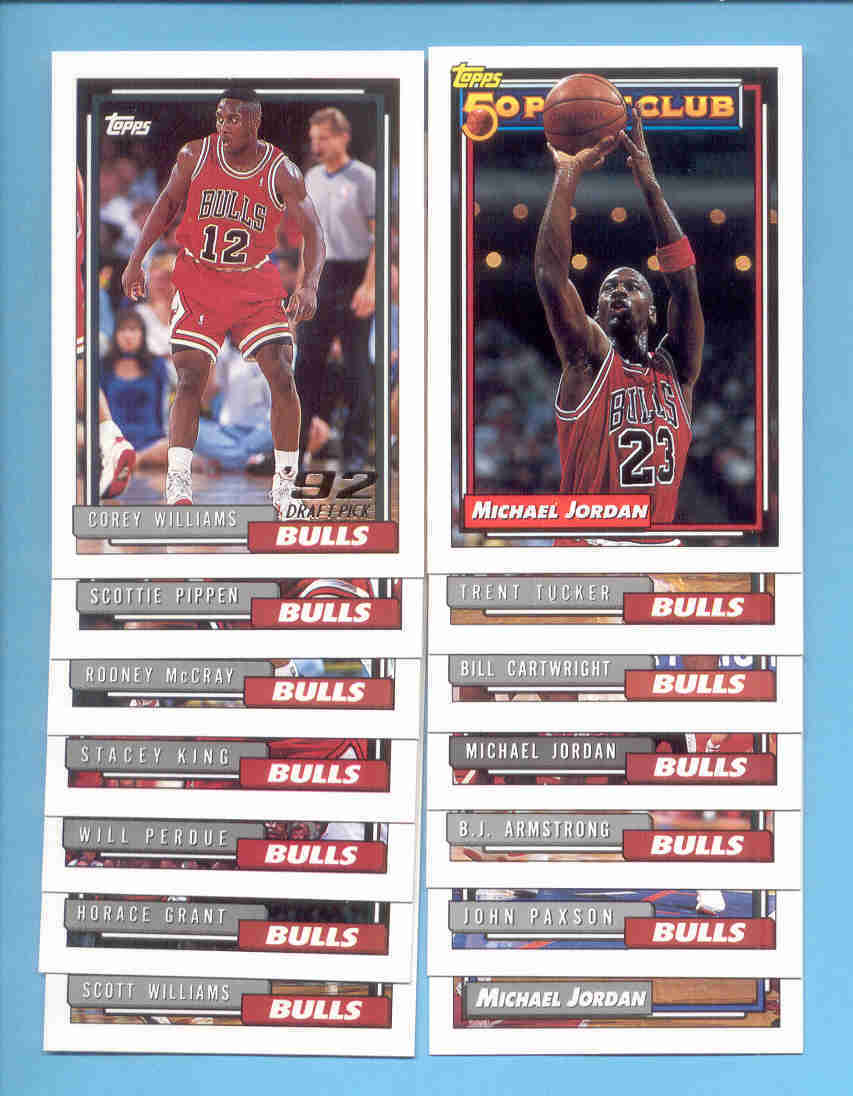 Primary image for 1992/93 Topps Chicago Bulls Basketball Team Set
