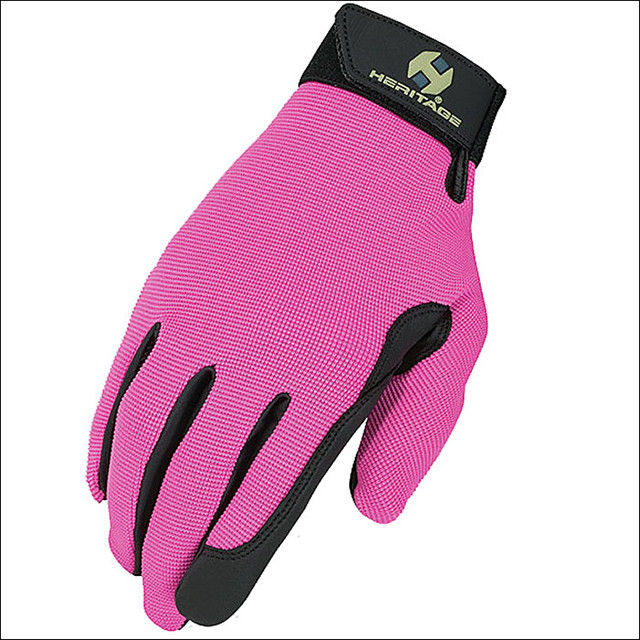 4 SIZE PINK HERITAGE PERFORMANCE RIDING GLOVES HORSE EQUESTRIAN Gloves