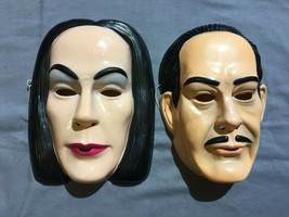 THE ADDAMS FAMILY MORTICIA &amp; GOMEZ SET HALLOWEEN MASK SPVC NEW - $14.80