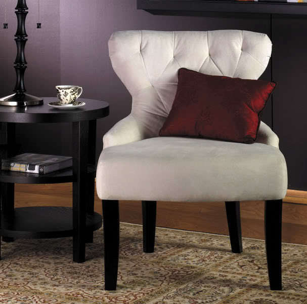 Avenue Six Hourglass Armless Lounge Side Accent Chair ...