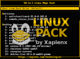 64 in 1 Linux Mega Pack Distro Collection Live USB Multiboot BIOS/UEFI - $14.95+