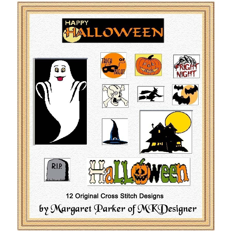 HAPPY HALLOWEEN In Cross Stitch Hobbyware patFiles Cross Stitch Happy halloween cross stitch chart