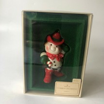 Vintage 1982 Hallmark Keepsake Ornament Cowboy Snowman - $12.00