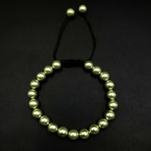 Vert Coque Perle 8x8 MM Rond Perles Fil Bracelet TB-123 - $9.85