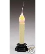 5&quot; Ivory &amp; Green Drip Style Country Candle Lamp silicone flicker bulb An... - $7.99
