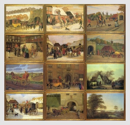 Primary image for 12 Cards, Charming Old Paintings, Danish Postal History