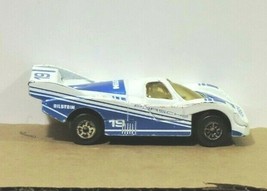 Vintage Maisto Mc Toys Porsche 956 Race Racing Car WHITE/BLUE 1:64 Die Cast - $6.88