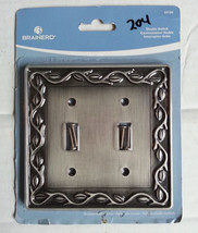 Brainerd Double Toggle Wall Plate Brushed Satin Pewter - $16.49