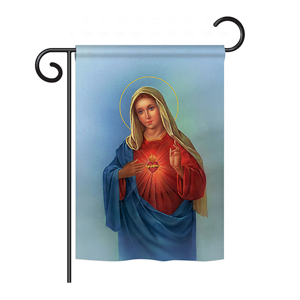 Sacred Heart Mary 13" x 18.5" Impressions Garden Flag G153051