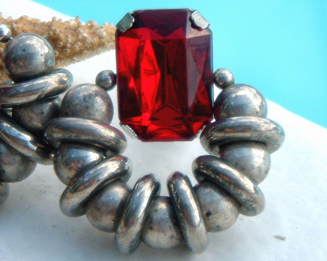 rhinestone ball hoop earrings