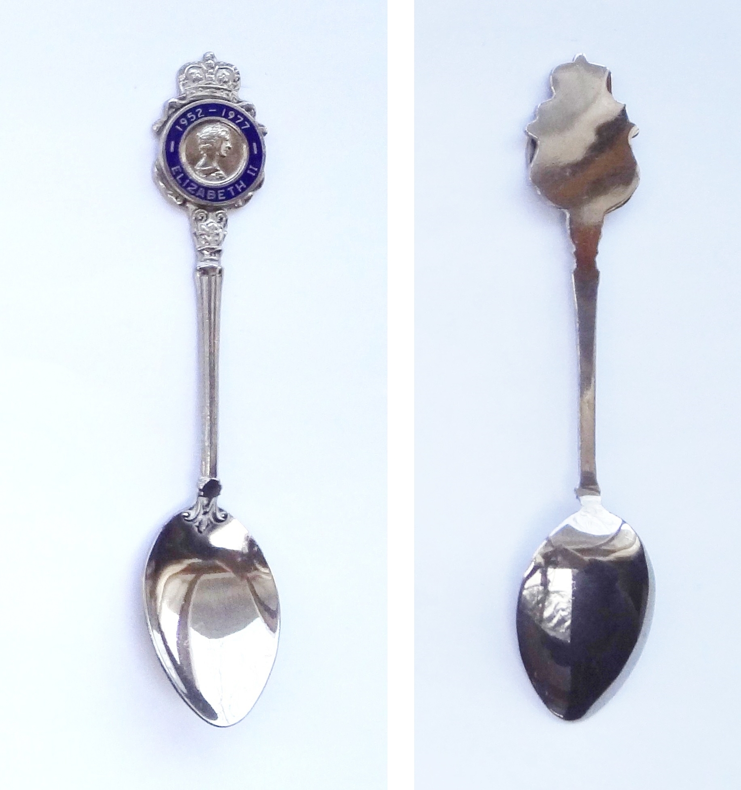 Collector Souvenir Spoon Queen Elizabeth II Silver Jubilee 1952 1977