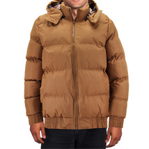 Men's Heavyweight Removable Hood Insulated Lined Quilted Puffer Zip Up Jacket image 2