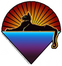 Mini Grateful Dead Cats Under the Stars  Outside Window Sticker   Car Decal - $3.99