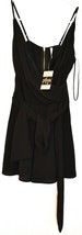 Pitaya Women's Tie Back Wrap Front Adjustable Strap Black Tank Romper Size M NWT