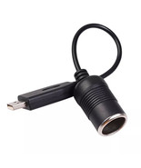 30cm 5V USB A Male to 12V Car Cigarette Lighter Socket Female Cable Adap... - $10.53