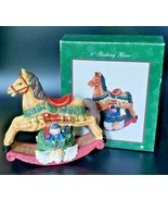 Vintage 9 Inch Brown Rocking Horse Angel Clown Resin Figure Colorful New... - $24.99