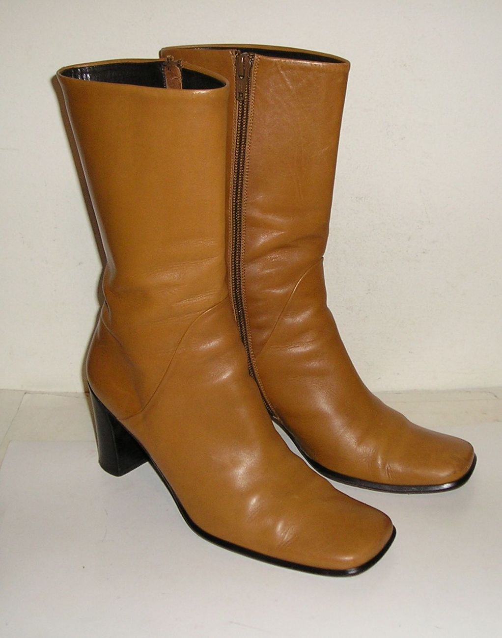 VIA SPIGA Italian Women's Fashion Dress Camel Leather Boots Shoes 6 M B ...