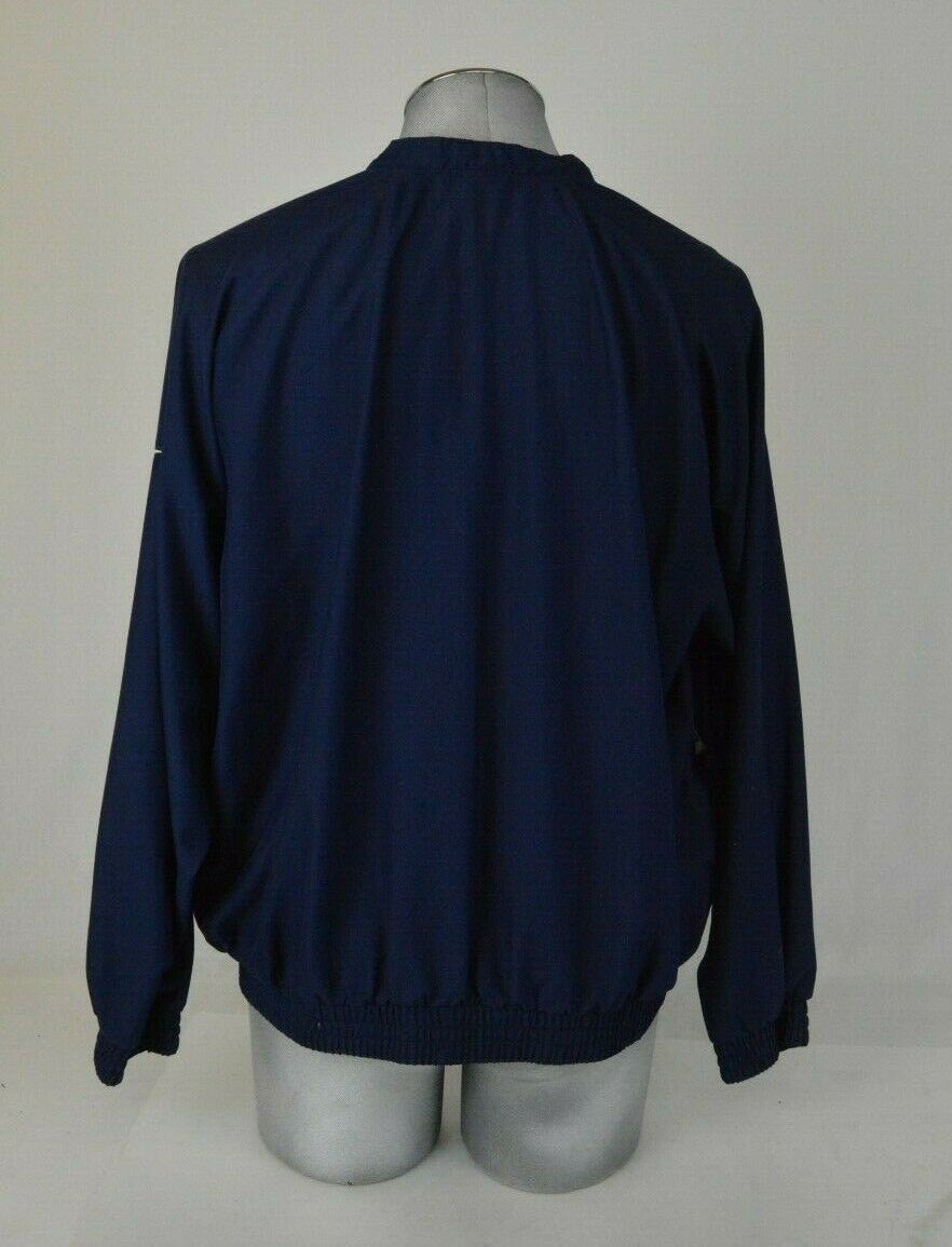 Nike Golf Men's Large Navy Blue Jacket Pullover 1/4 Snap Button Side ...